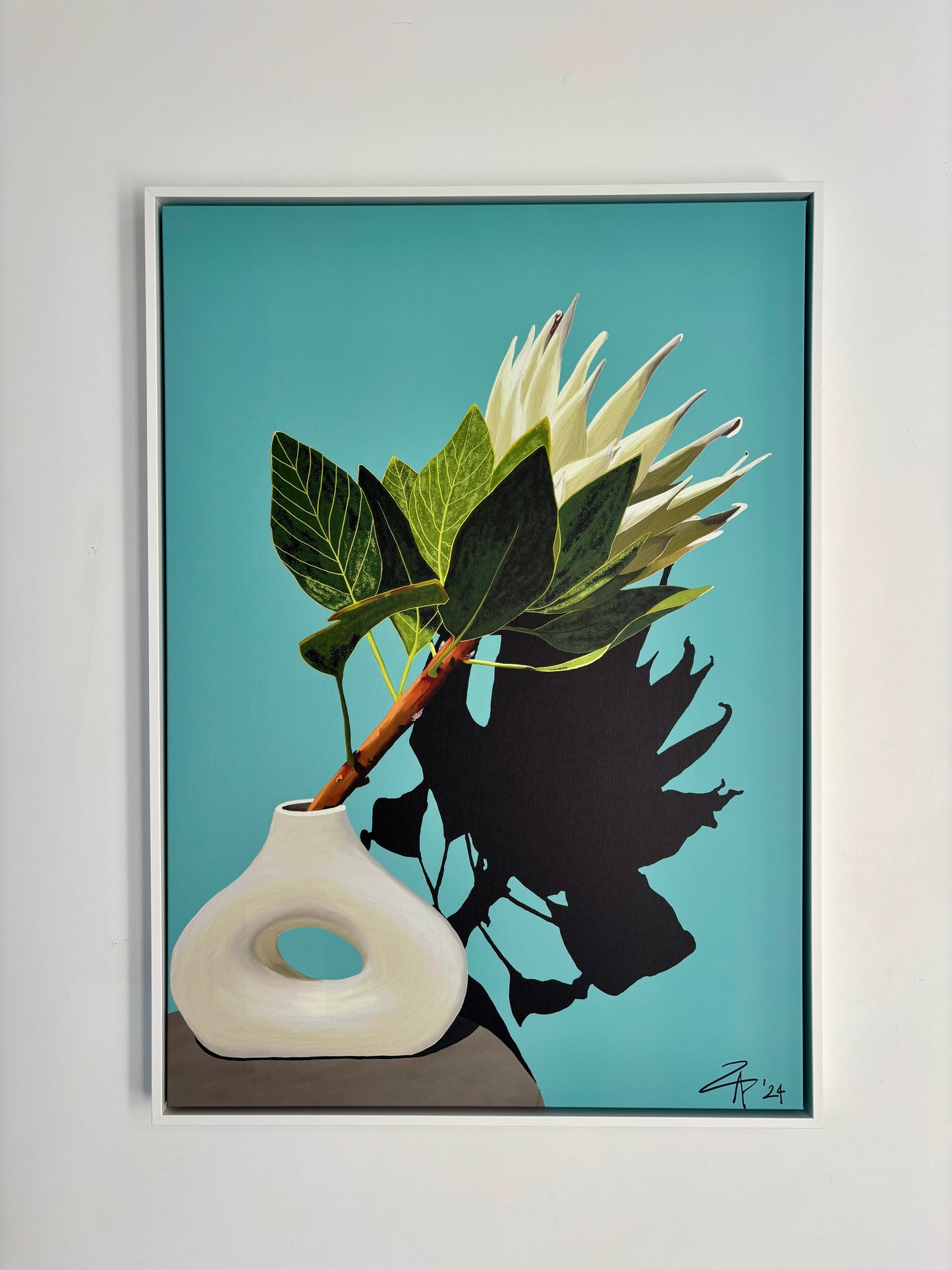 PRECIOUS PROTEA  - Large A1 - 594mm x 841mm Canvas framed Print (Image Shown)
