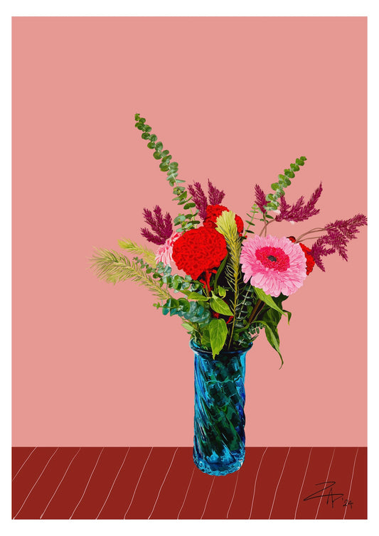 ROSY POSY - Small A3 - 297mm x 420mm Enhanced Matte Paper Print (Image shown)