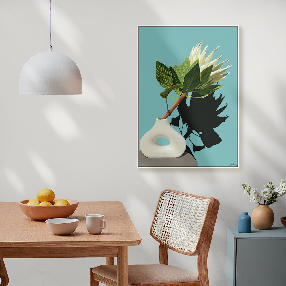 PRECIOUS PROTEA  - Large A1 - 594mm x 841mm Canvas framed Print (Image Shown)